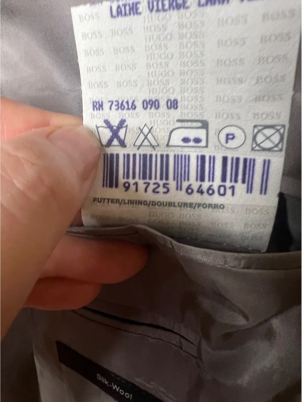 Hugo Boss Einstein Gray Silk Wool Blend Sport Coat Textured Geometric Weave 44R